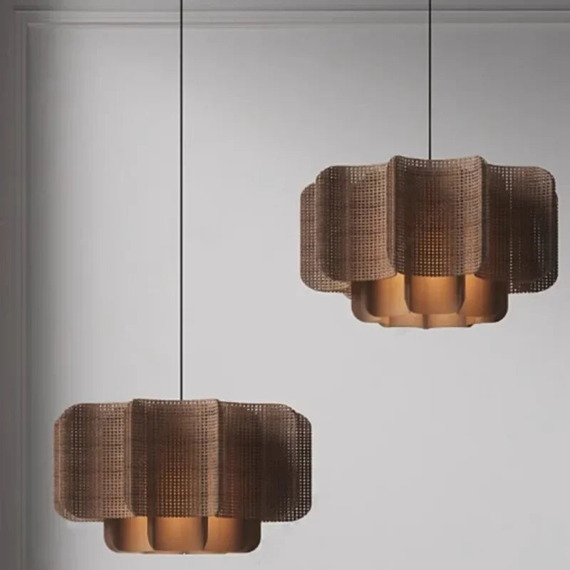 Minimalist Wicker Sphere Pendant Light Gtaelindra – Lifestyle View 2