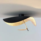 Gold-Leaf Lotus Wing Ceiling Light Qyvelith – Lifestyle View 2