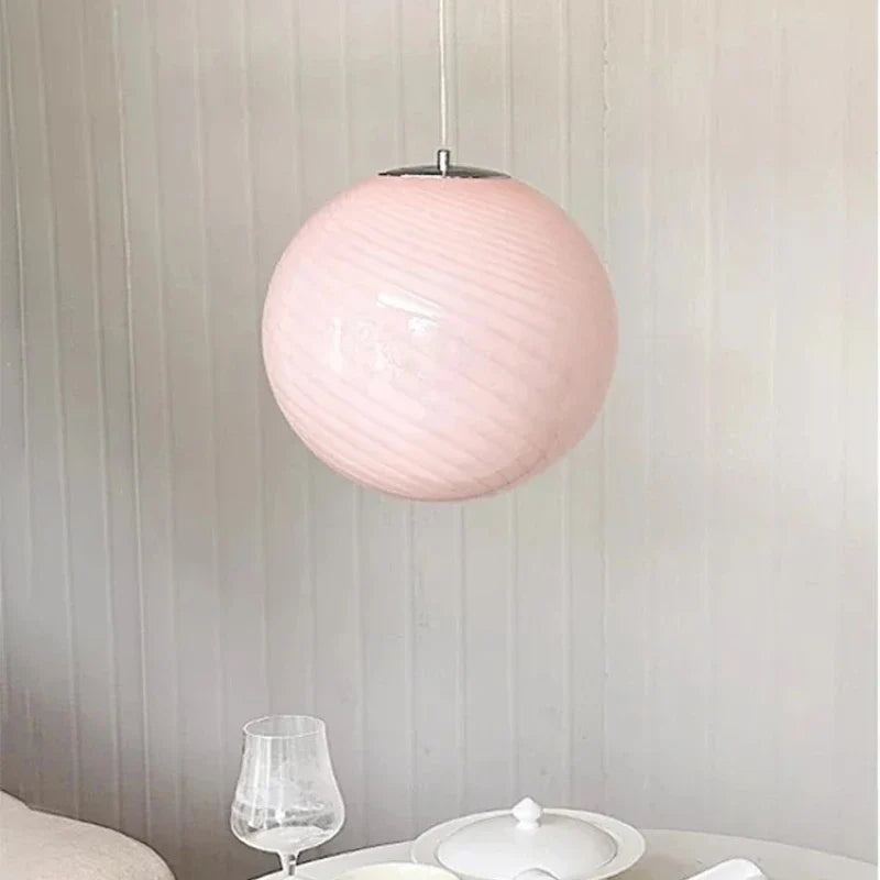 Sculptural Glass Orb Pendant Light Daevix – Lifestyle View 4