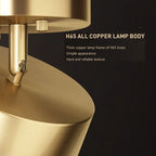 Hand-Finished Copper Disc Ceiling Light Coprevo – Solid Brass Construction Detail