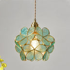 Handblown Floral Glass Pendant Light – Acelindor – Product Detail 5