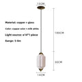Fluted Milk-Glass Pendant Light – Vellora, White Small dimensions Ø14xH30cm