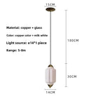 Fluted Milk-Glass Pendant Light – Vellora, White Small dimensions Ø14xH30cm
