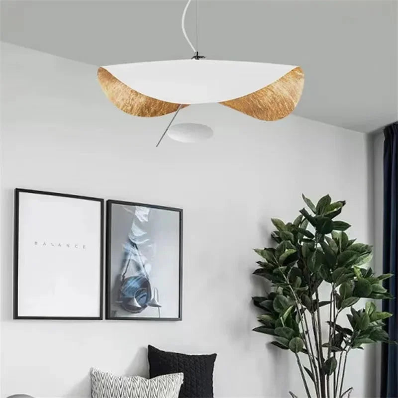 Sculptural Gold-Leaf Petal Pendant Light – Revonthal – Lifestyle View