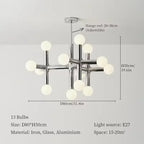Mouth-Blown Glass Cluster Chandelier Forox – Product Detail 7