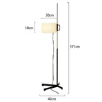 Adjustable Metal Floor Lamp Laldon - Dimensions Diagram