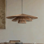 Contemporary Rattan Dome Pendant Light Ftaeron – Lifestyle View 4