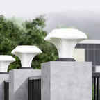 Sculptural Fluted Solar Pillar Light - Solvara