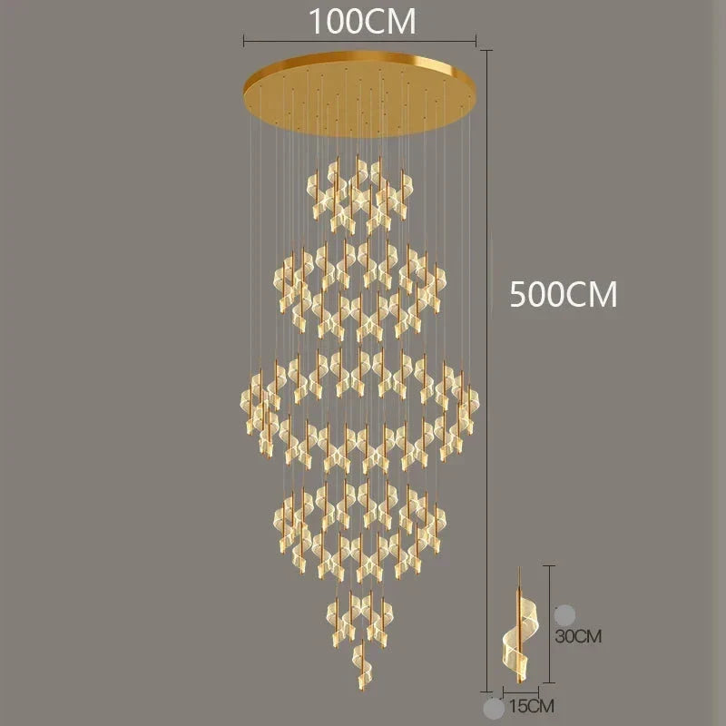 Spiral Arm Statement Chandelier Lalmon – Product Detail 8