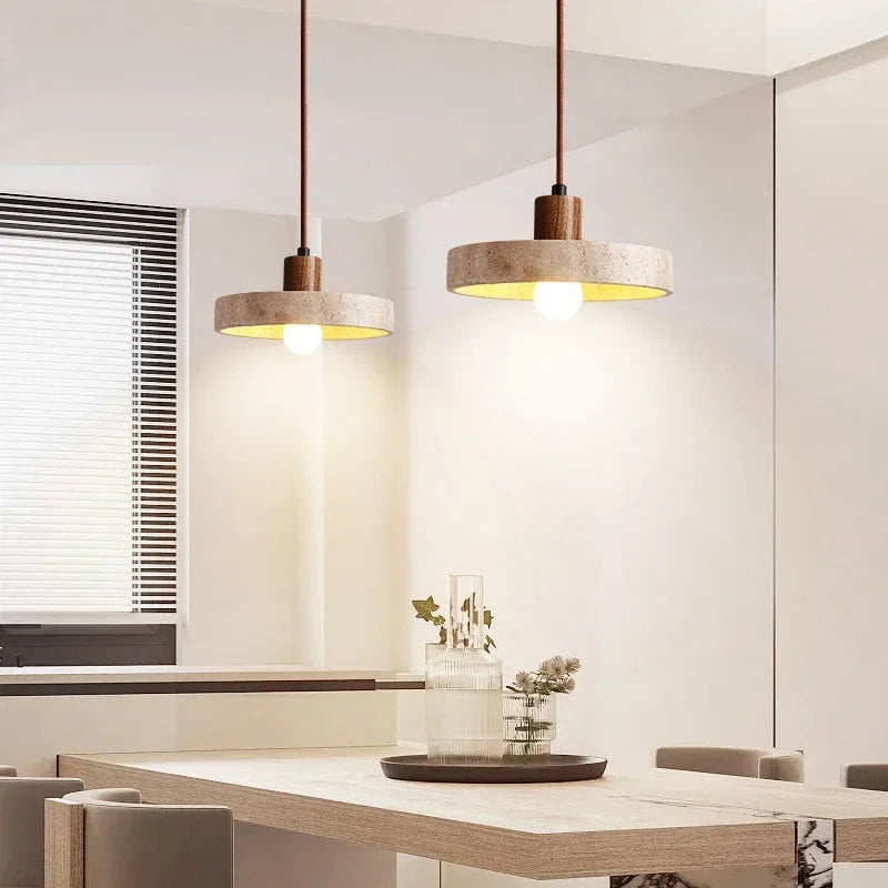 Minimal Stone Disc Pendant Light Lithovex – Product Detail 6