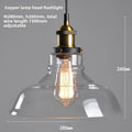 Industrial Glass Dome Pendant Light – Domaris – Product Detail 6