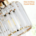 Gold Crystal Semi-Flush Ceiling Light – Solora