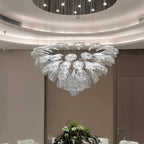 Hand-Cut Crystal Chandelier Calvorn – Ceiling Installation, Cool White Light