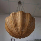 Organic Rattan Dome Pendant Light – Belicor – Lifestyle View 4
