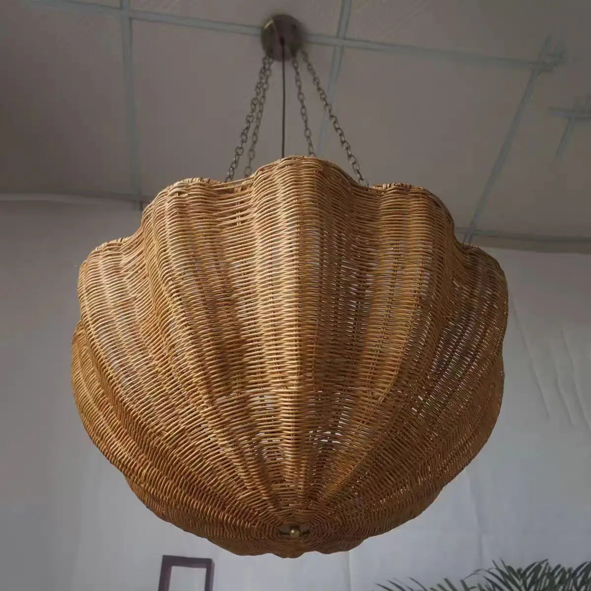 Organic Rattan Dome Pendant Light – Belicor – Lifestyle View 4