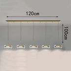 Bsaelix pendant chandelier – Gold, 5 Lights configuration, dimensions