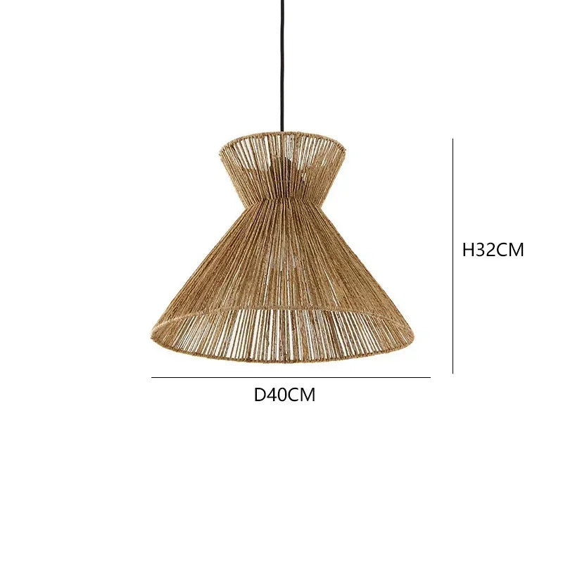 Hand-Woven Rattan Meditative Pendant Light Serova – Product Detail 14