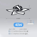 Sculptural Acrylic Petal Ceiling Light Kornox – Product Detail 6
