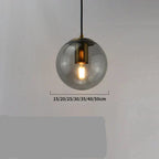 Warm Amber Glass Metal Pendant Light Corvane – Product Detail 6