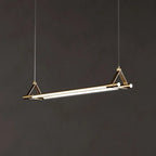 Geometric Copper Linear Pendant Light Solvex – Hero Shot