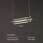 Geometric Copper Linear Pendant Light Solvex – Product Detail 9