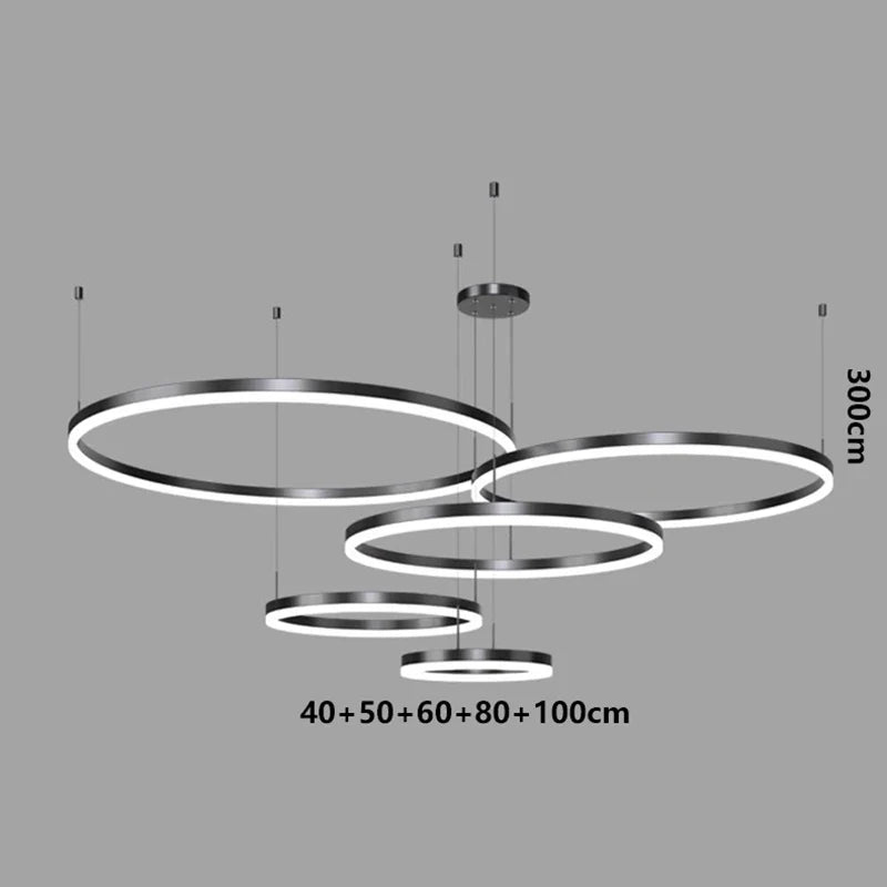 Arevaux Black 5 Rings Large – Dimensions