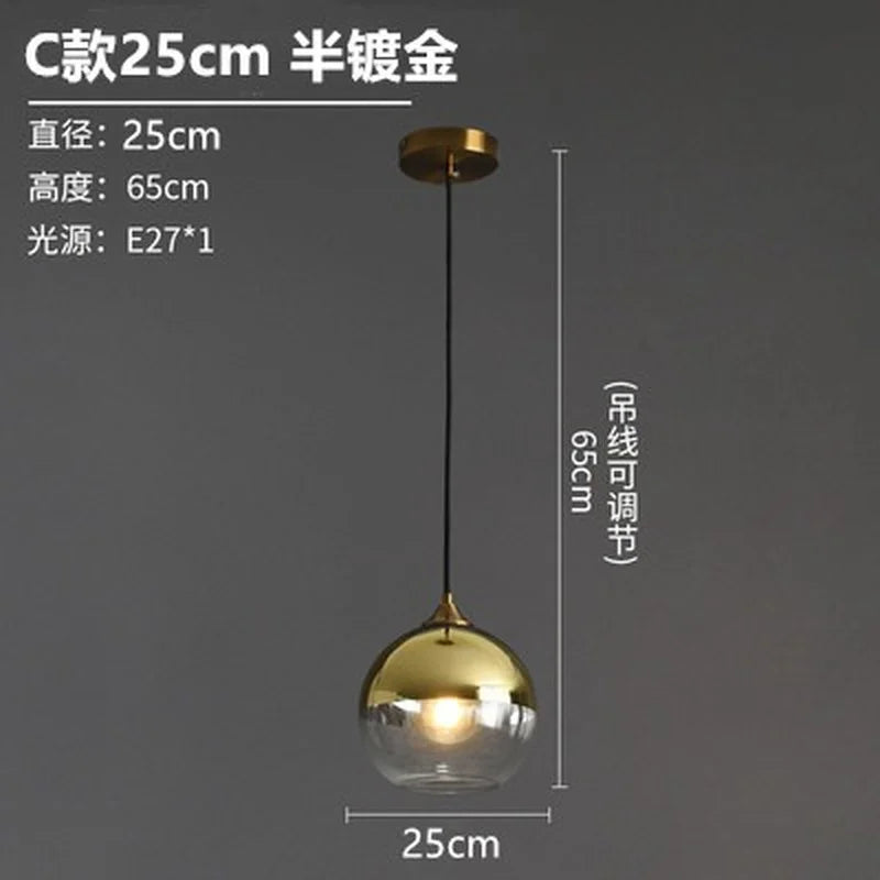 Smoked Glass Globe Pendant Light – Izaelvix – Product Detail 13