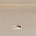 Double Layer Glass Drum LED Pendant Light – Ebelindra – Lifestyle View 4