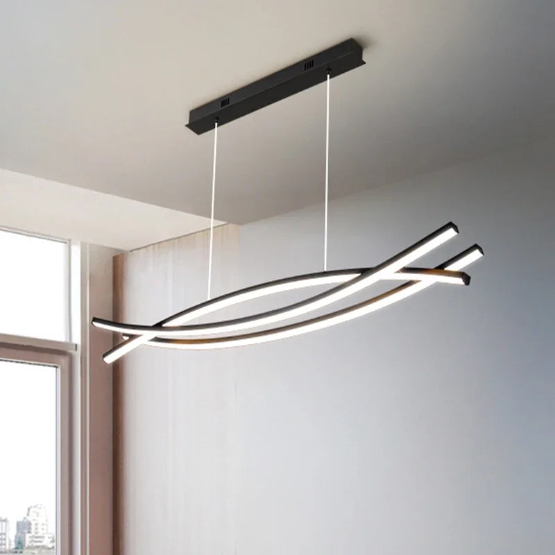 Sleek Metal Linear Pendant Light Camsel – Product Detail 5
