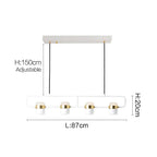 Rotatable-Head Linear Spotlight Bar Chandelier Corvino – Dimensions, 4-Light 87cm