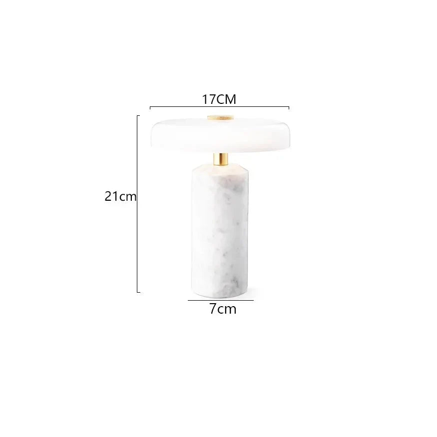 Biancora Marble Table Lamp – Bianco Carrara