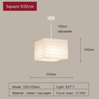 Japanese Washi Paper Pendant Light Jalvrix – Product Detail 8