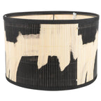 Abstract Ikat bamboo drum lamp shade Pyaelith — studio, Abstract Brushstroke pattern