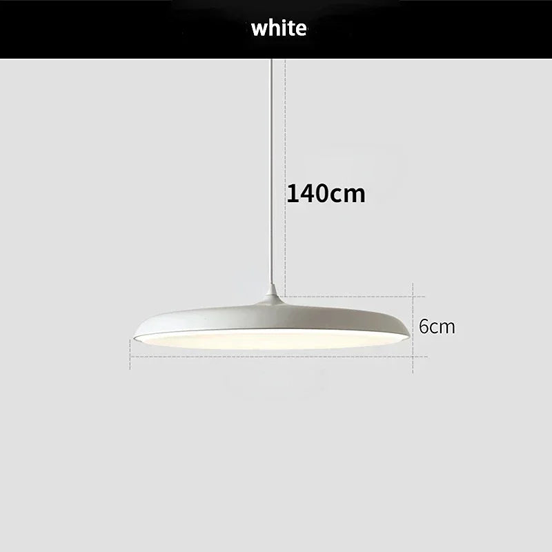 Geometric Aluminum Disc Pendant Light Celindros – White Finish