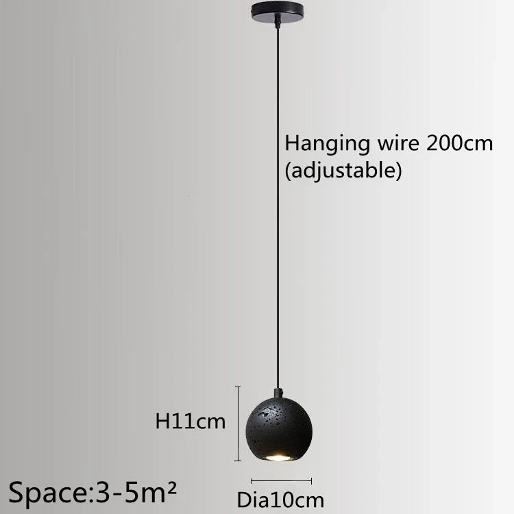 Industrial Concrete Orb Pendant Light Kelvor – Product Detail 9