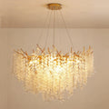 Modern Crystal Branch Chandelier Wistara – Round, Warm White 3000K