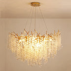 Modern Crystal Branch Chandelier Wistara – Round, Warm White 3000K