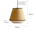 Wabi-Sabi Handwoven Raffia Pendant Light Delavon – Cone Style Studio Shot