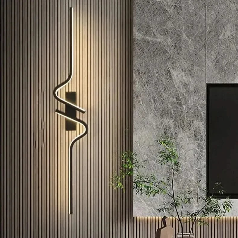 Premium Linear Aluminum Wall Sconce Talvorn – Hero Shot