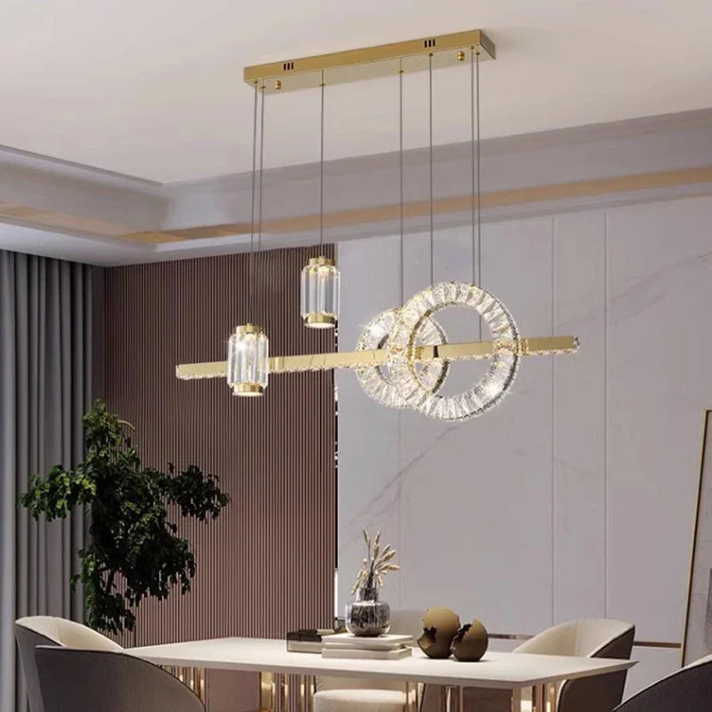 Cascading Crystal Tiered Pendant Light Kovex – Hero Shot