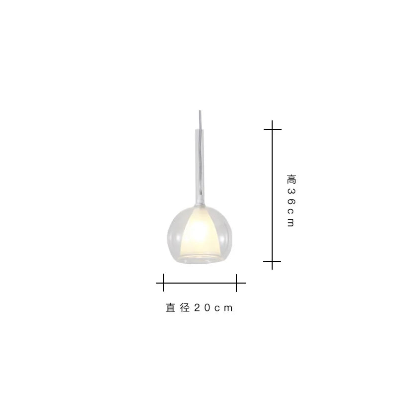 Dual Glass Bell Globe Pendant Light Bellonix – Product Detail 7