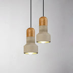 Nordic Cement & Wood Pendant Light Jvaelion – Paired pendants