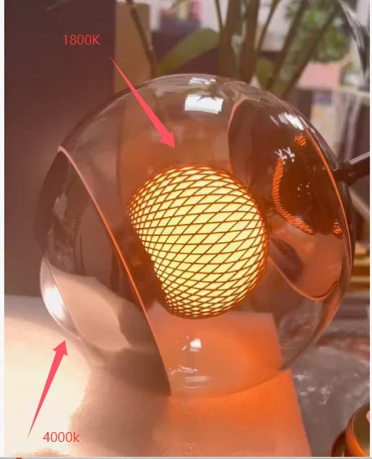 Glass Dome & Inner Mesh Pendant Light – Cvrix – Glow Detail