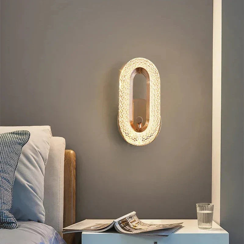 Minimalist Oval LED Wall Sconce Biovara – Lifestyle View 3