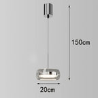 Bsaelix pendant chandelier – Chrome, 1 Light configuration, dimensions