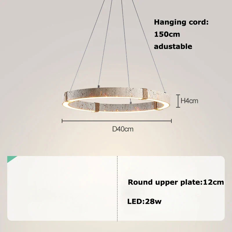 Contemporary Stone Chandelier Kasel