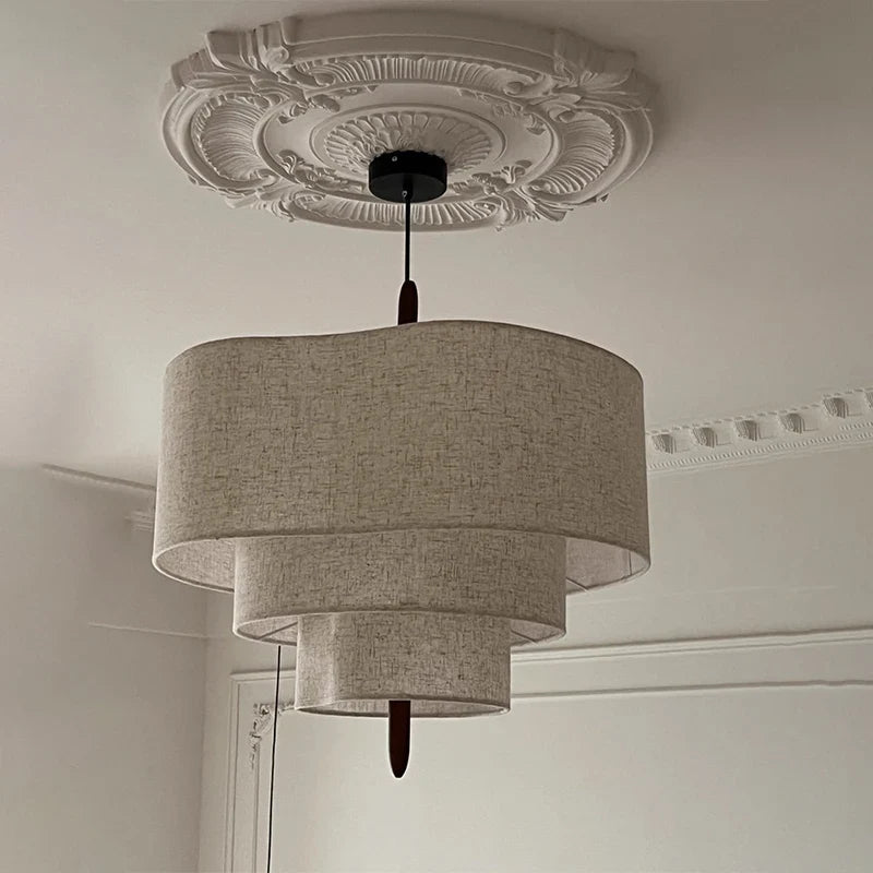 Sculptural Cloth Disc Pendant Light Jsaelon – Hero Shot