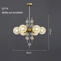 Brass Frosted-Glass Sputnik Chandelier – Kalion