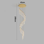 Spiral Cascade Crystal Chandelier Lalix – 18-Tube, Ø45cm