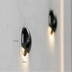 Brivex directional wall sconce, Gloss Black finish, dimensions O150 x H52.5mm